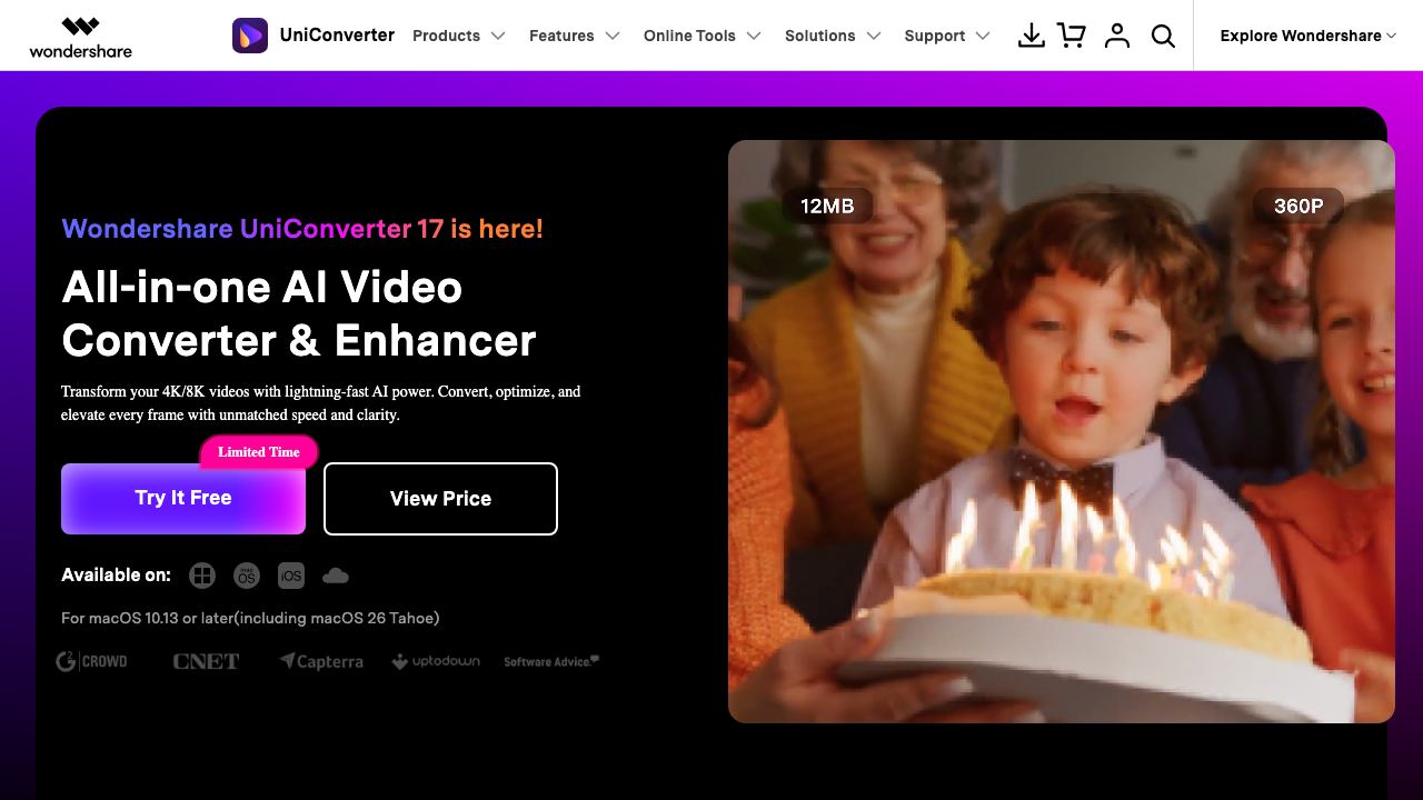 UniConverter AI 网站截图