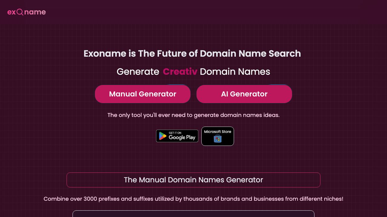 Exoname 网站截图