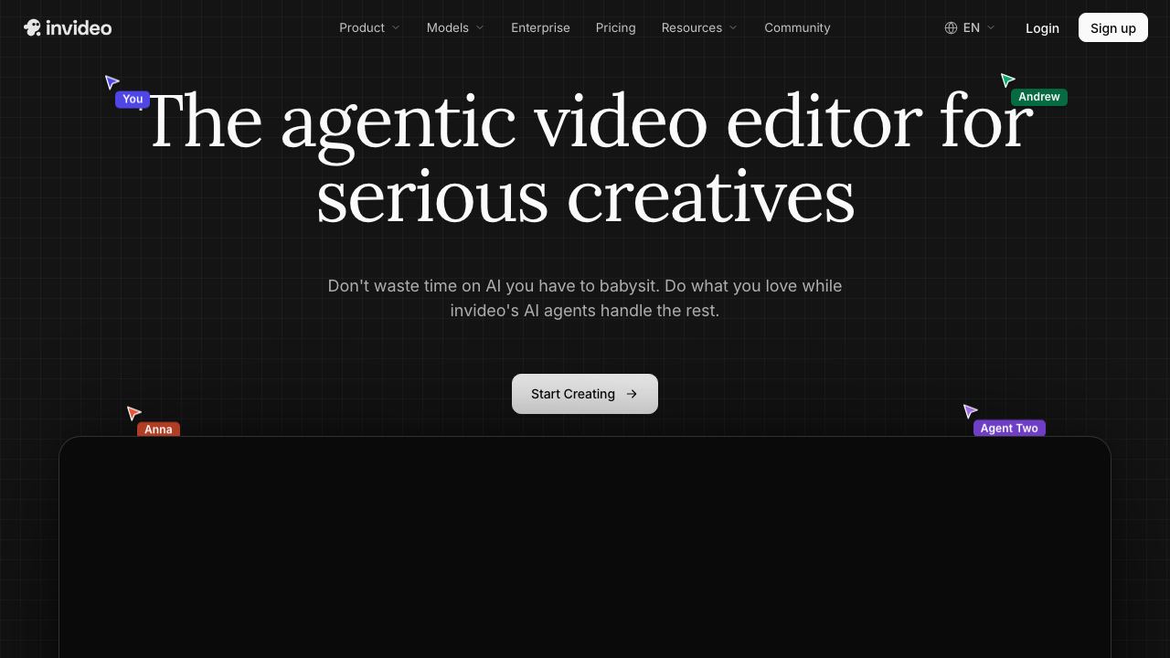 invideo AI 网站截图