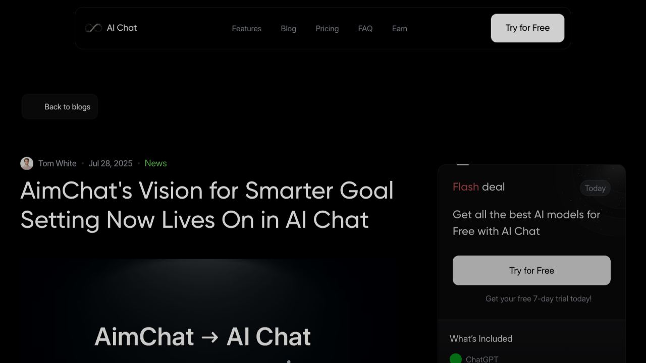 AimChat website screenshot