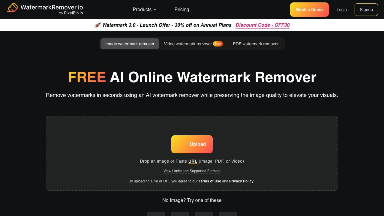 Watermark Remover 网站截图