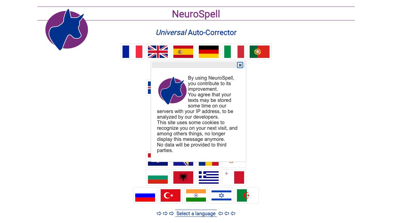NeuroSpell 网站截图