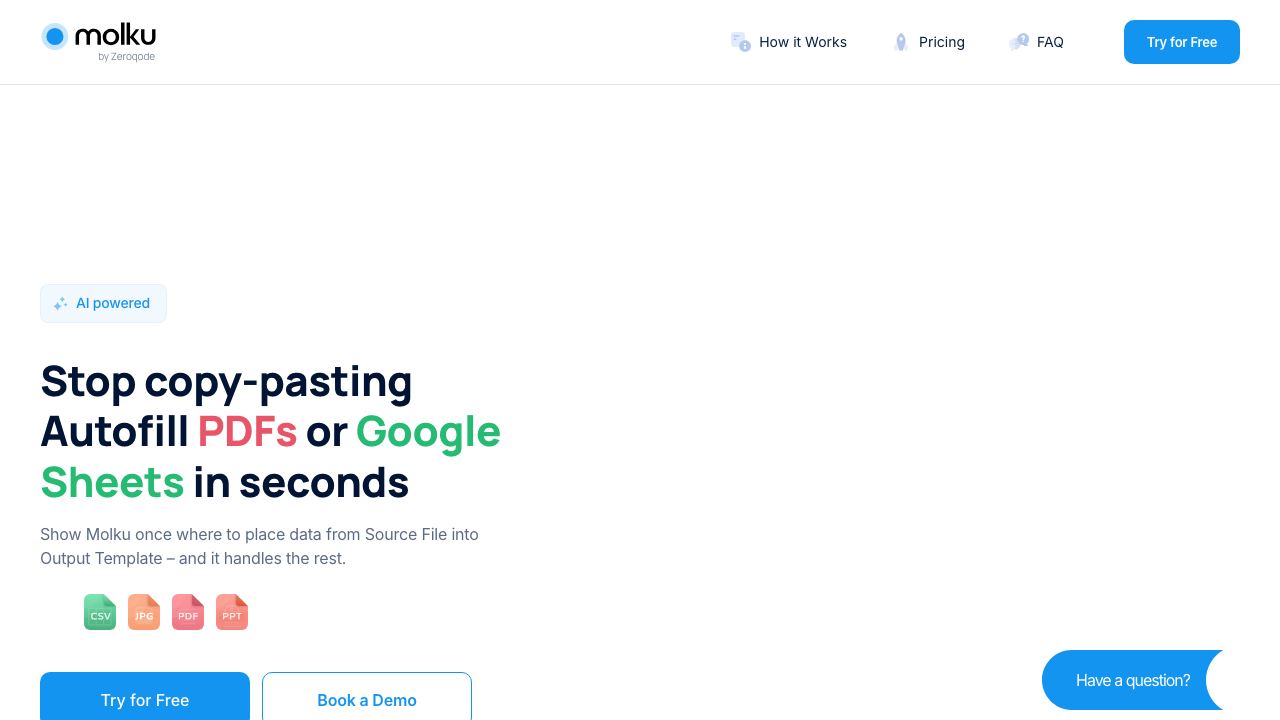 Molku website screenshot