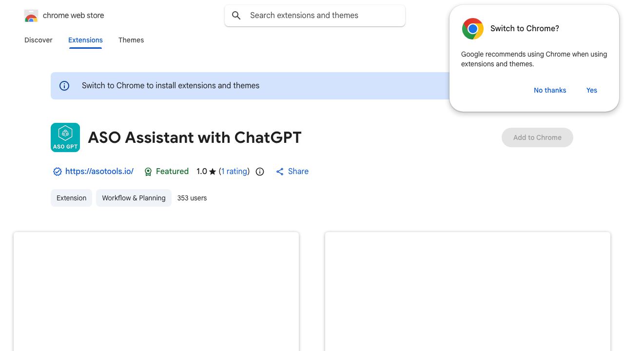 ASO Assistant with ChatGPT 网站截图