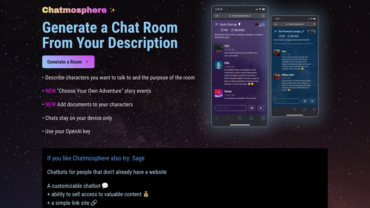 Chatmosphere 网站截图