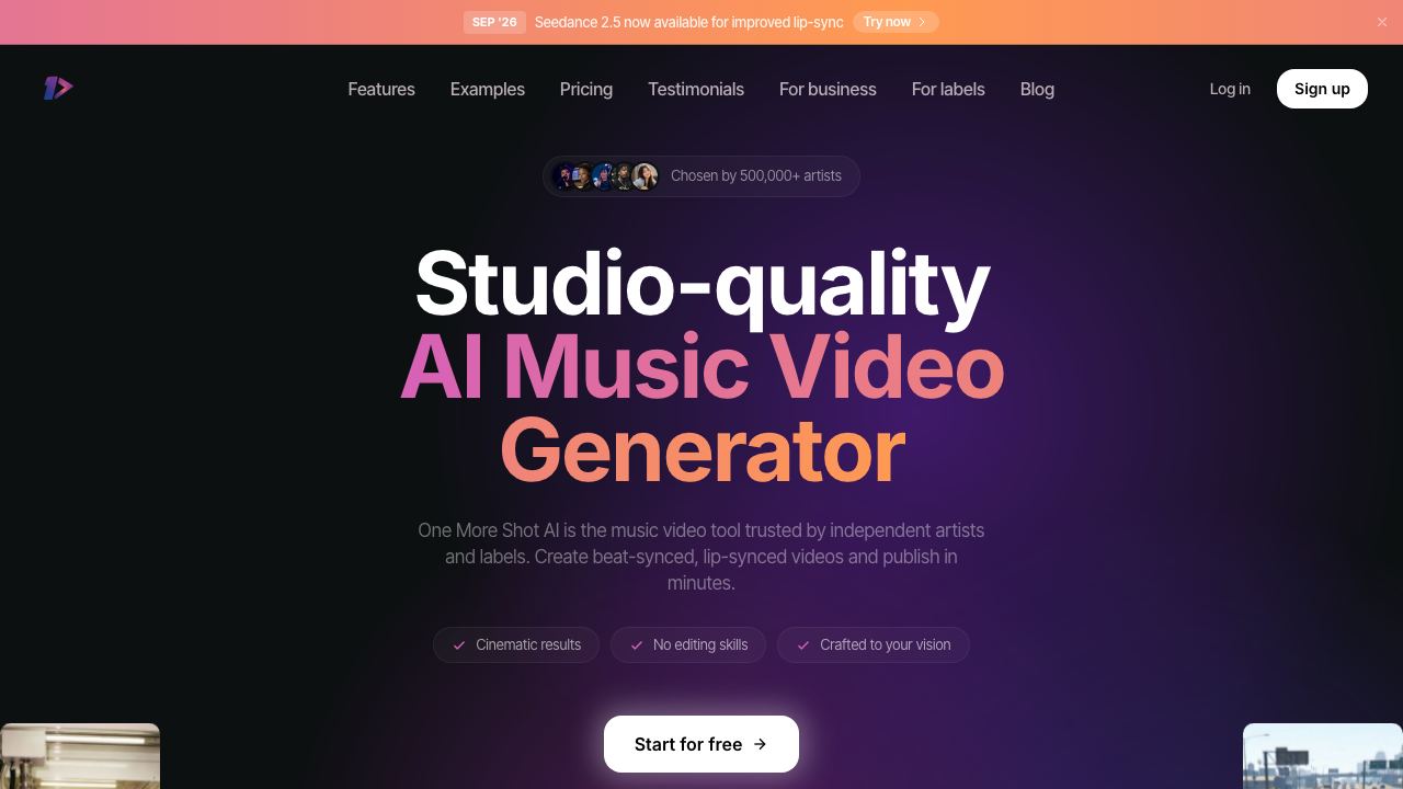 One More Shot AI 网站截图
