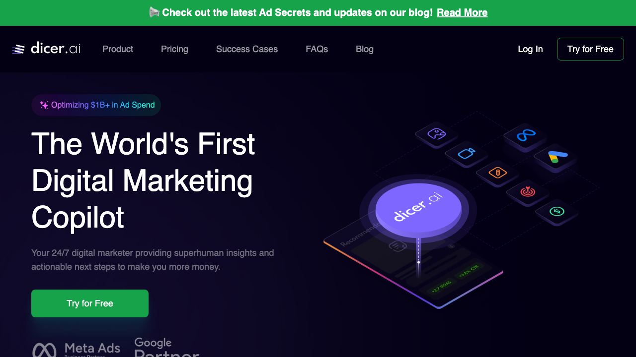 Dicer.ai | AI Marketing Insights 网站截图