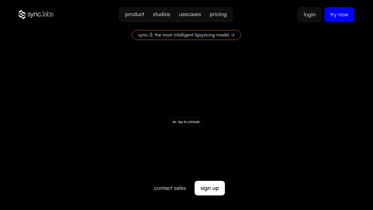 Sync.so 网站截图