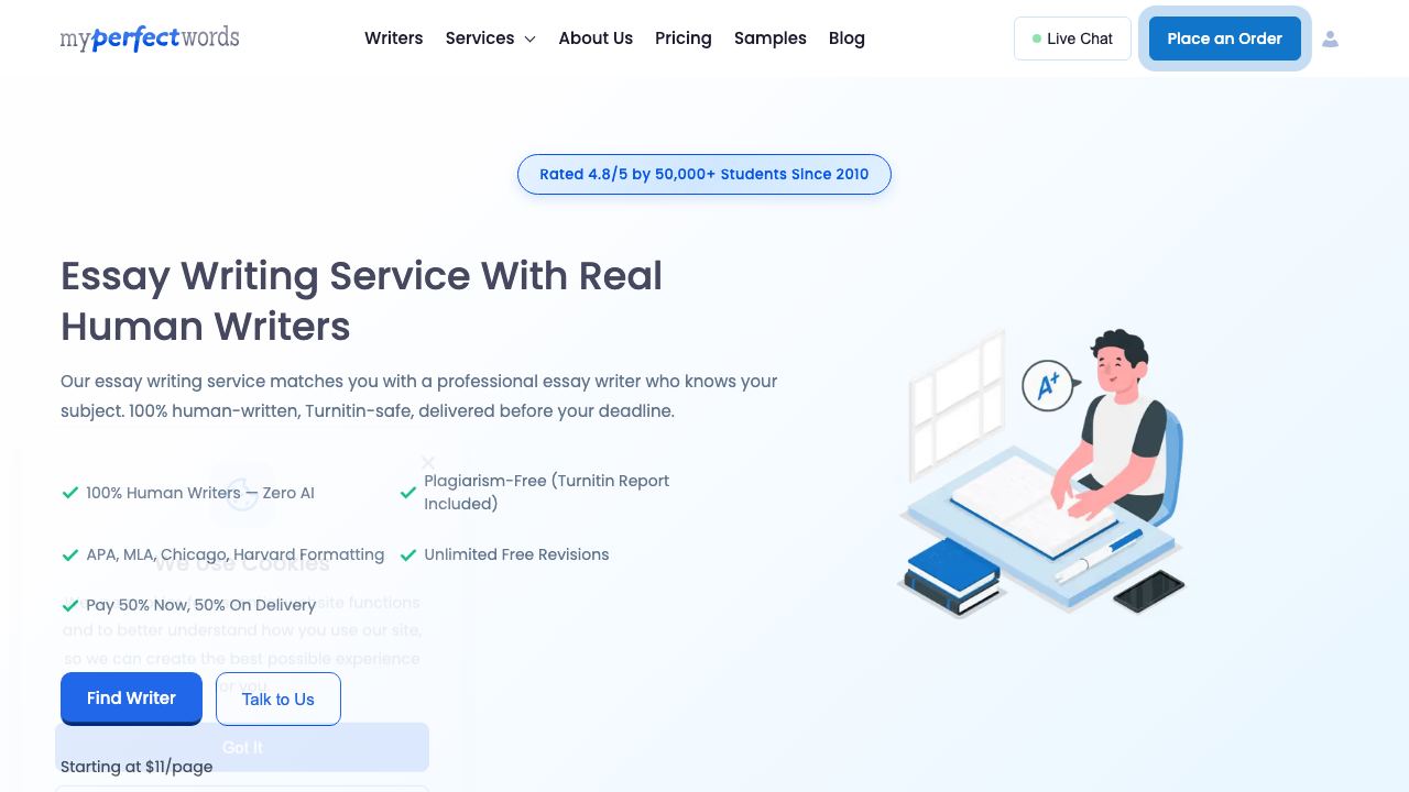 MyPerfectWords website screenshot