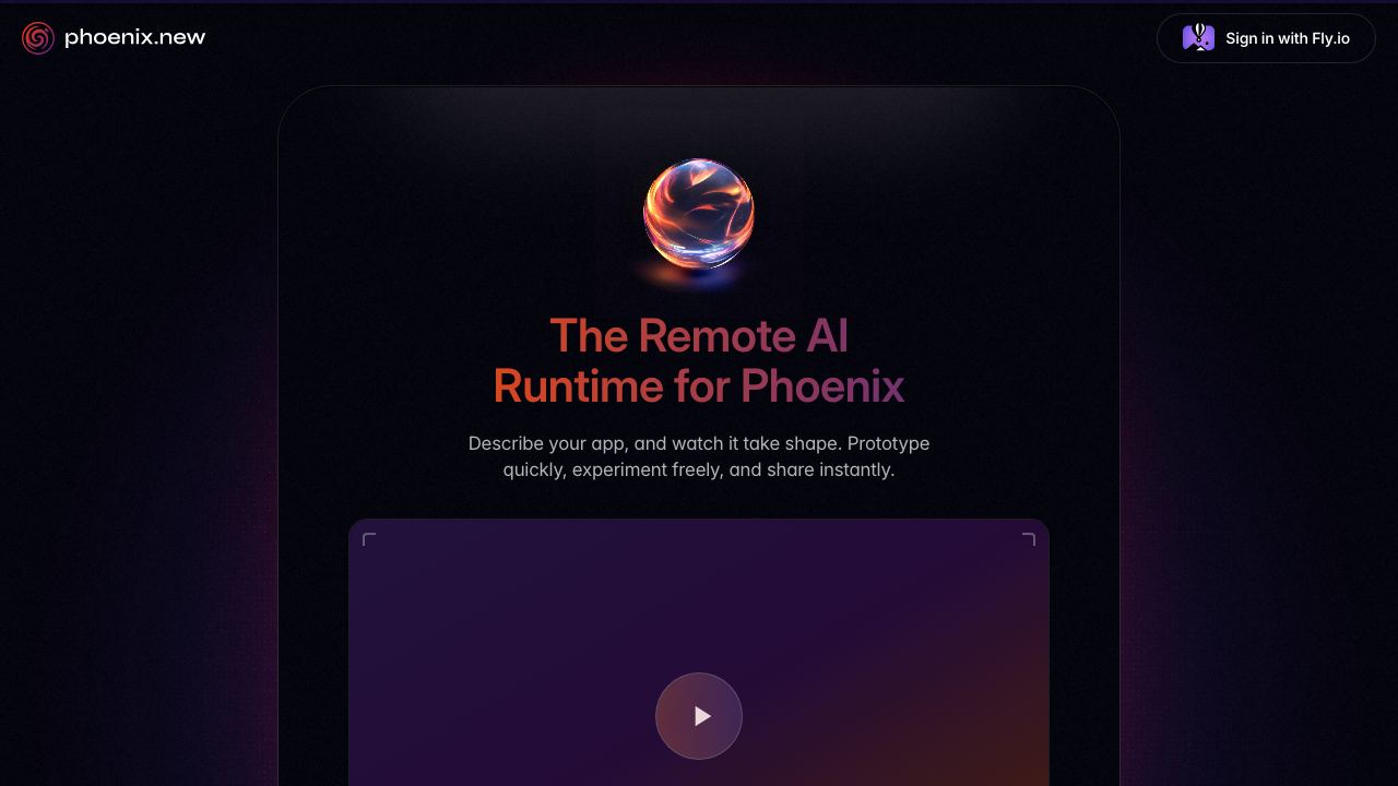 Phoenix.new 网站截图