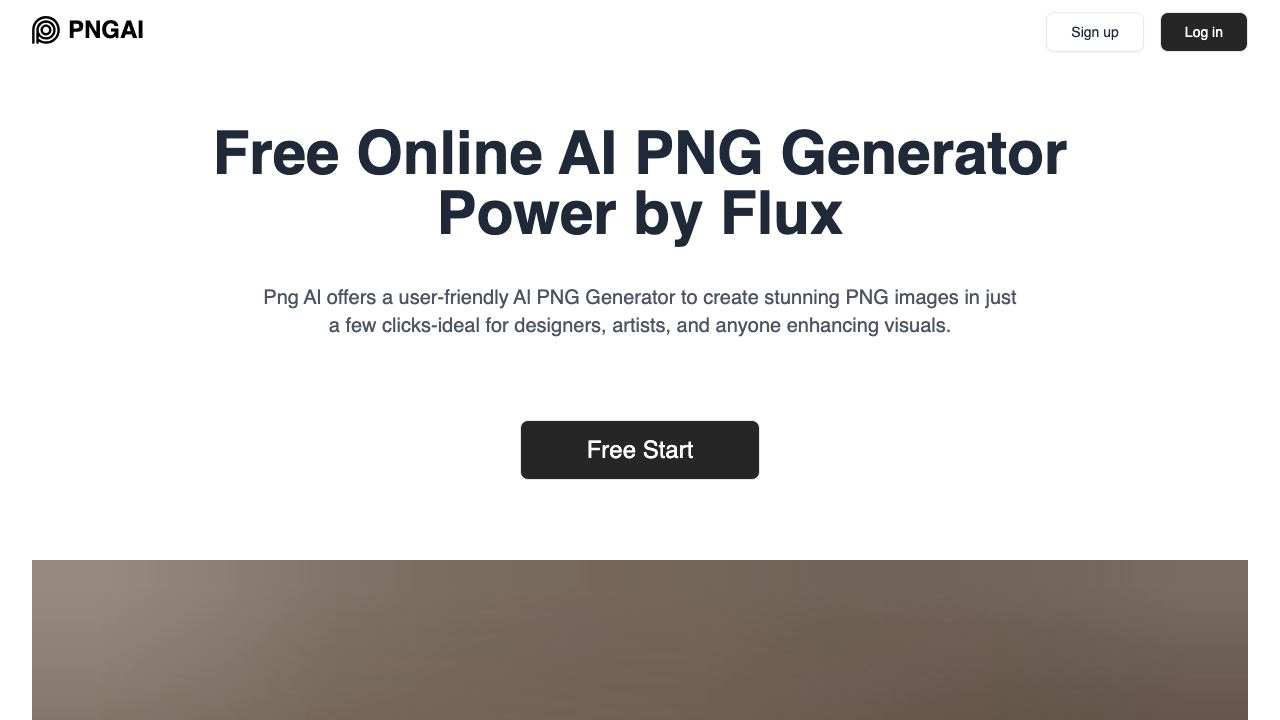Free AI PNG Generator 网站截图
