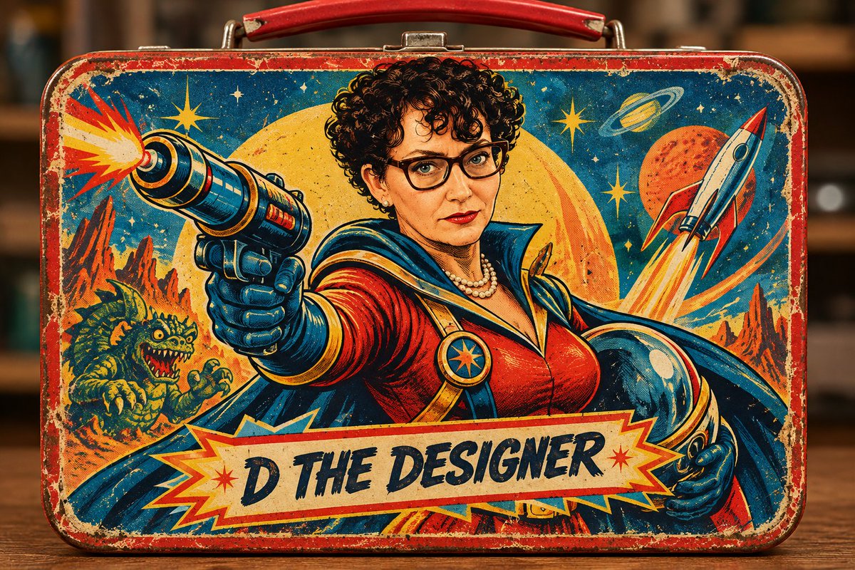 Vintage Sci-Fi Lunch Box Portrait