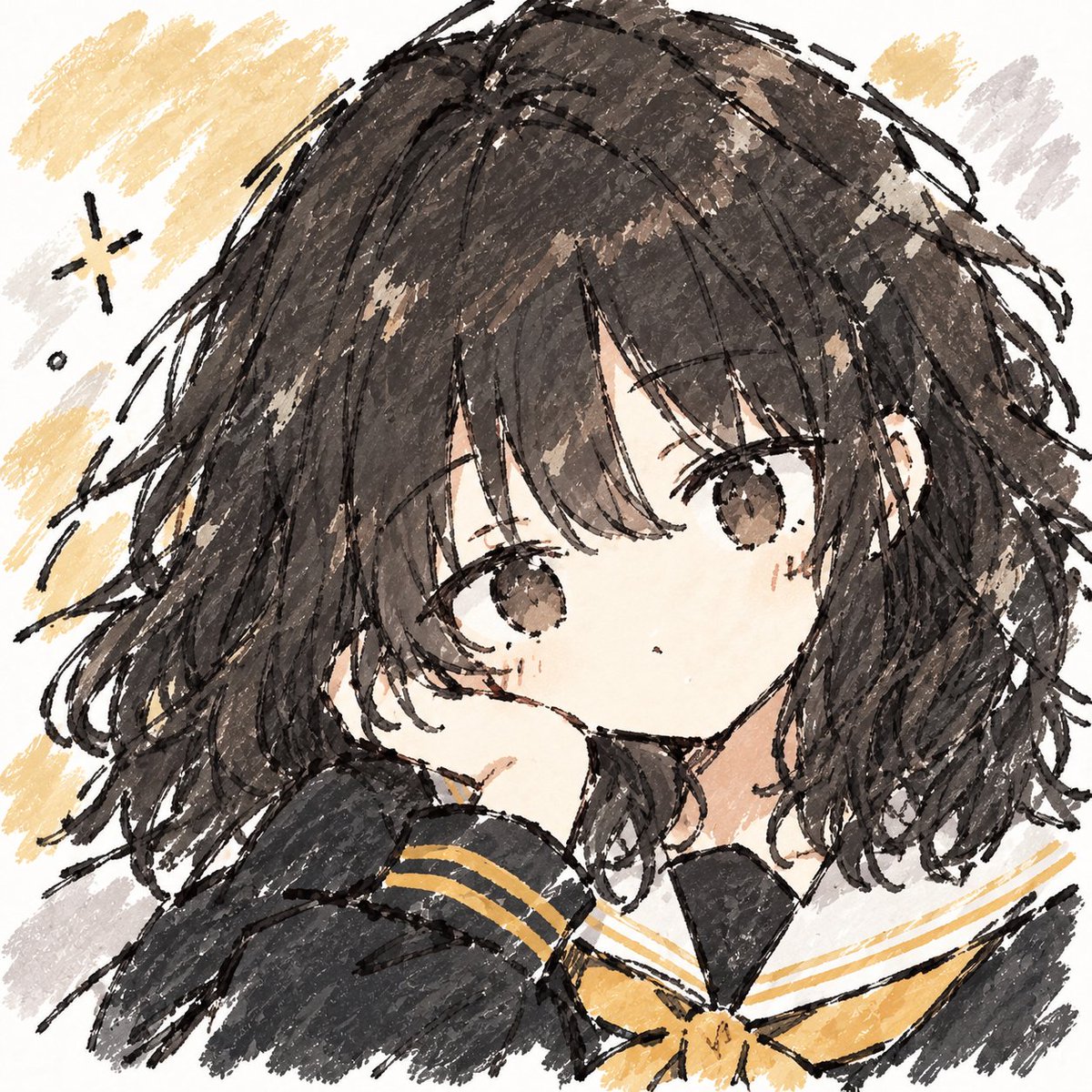 Cute Anime Girl Portrait