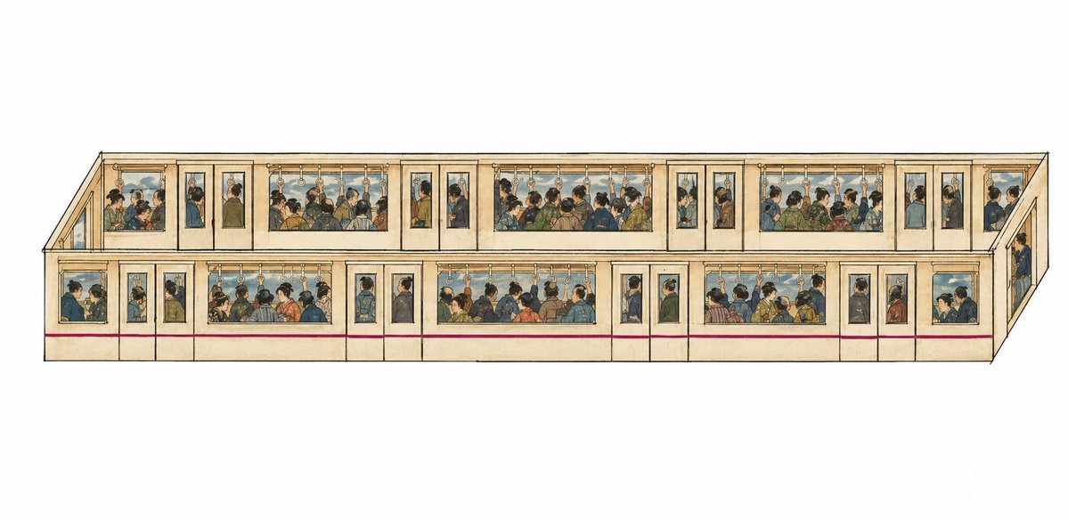 Vintage Train Car Illustration example