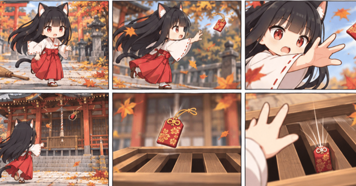 Anime Miko Girl Autumn Shrine Storyboard