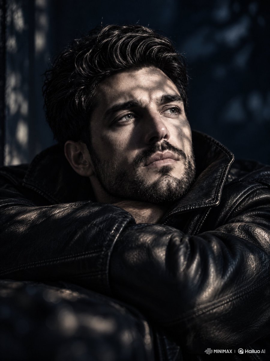 Cinematic Leather Jacket Portrait Prompt