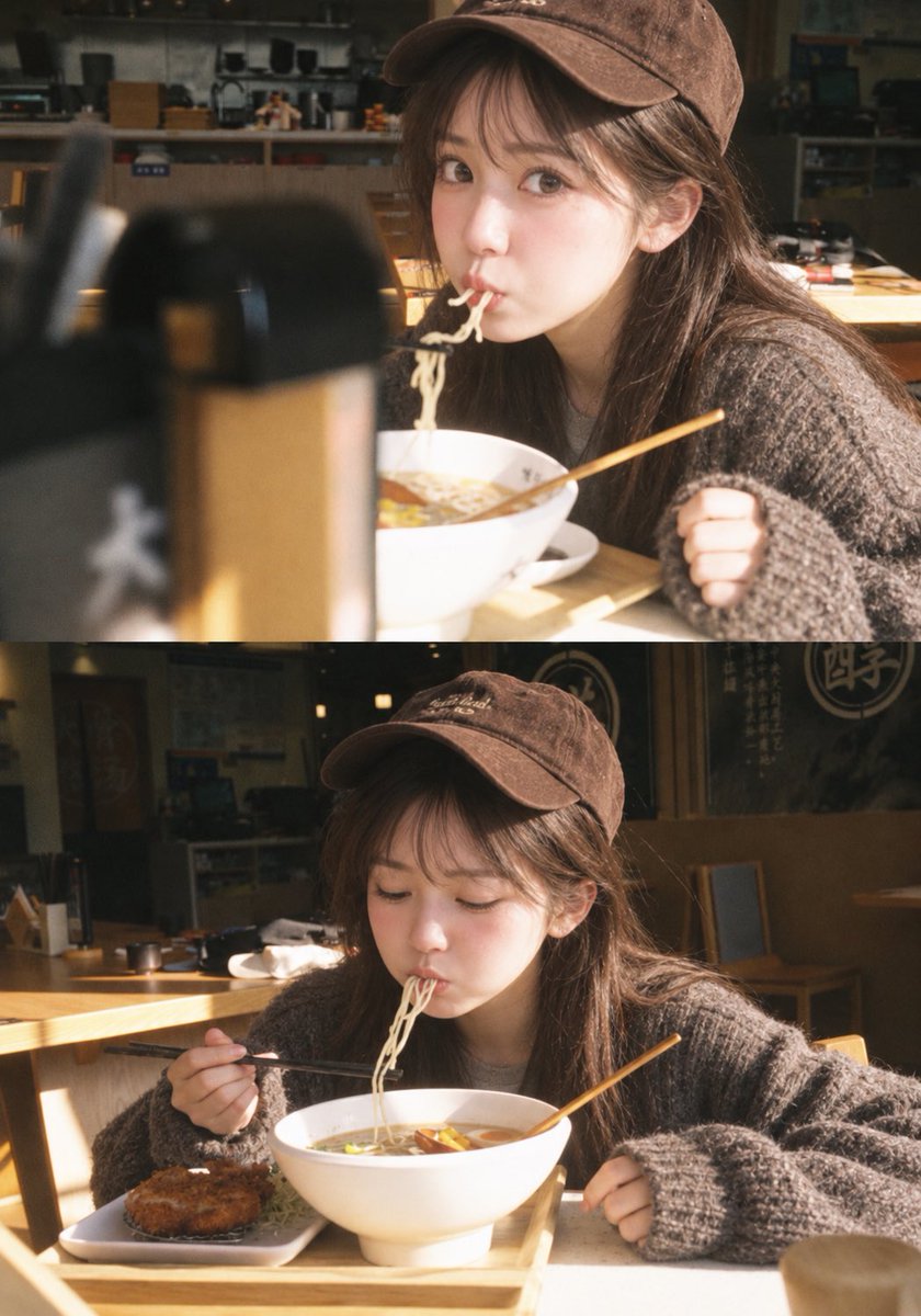 Sunlit Ramen Date Photo Collage