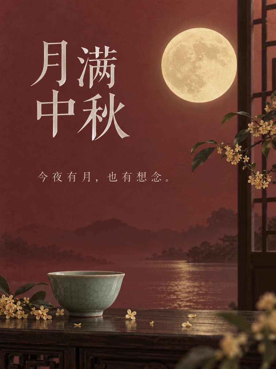 Mid-Autumn Festival Elegant Poster Prompt