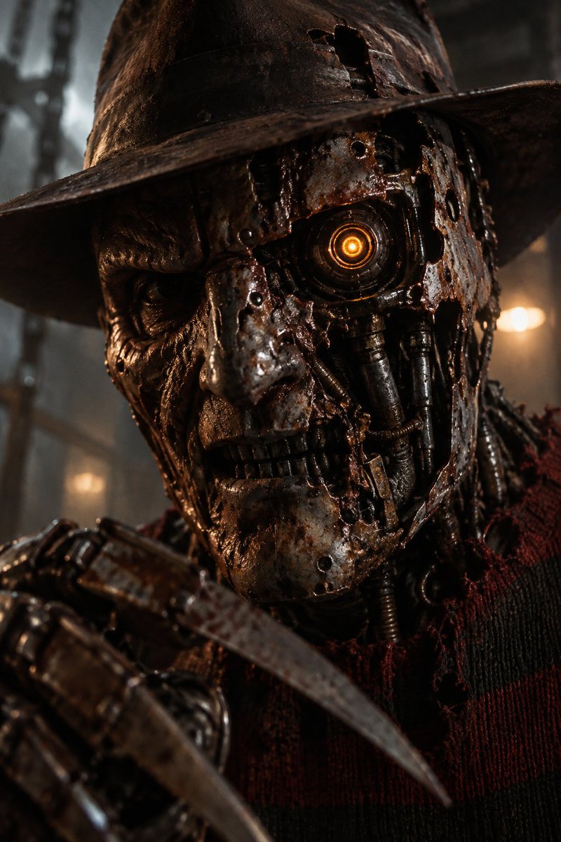 Robotic Freddy Krueger Horror Prompts