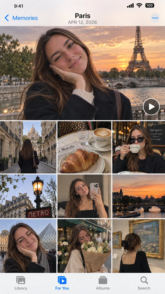 iOS Photos App Memory Gallery Mockup example