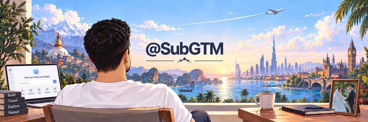 SubGTM Travel & Tech Banner example
