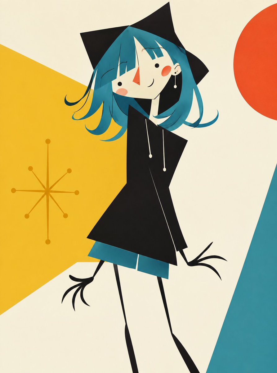 Midcentury Modern Animation Style Prompt