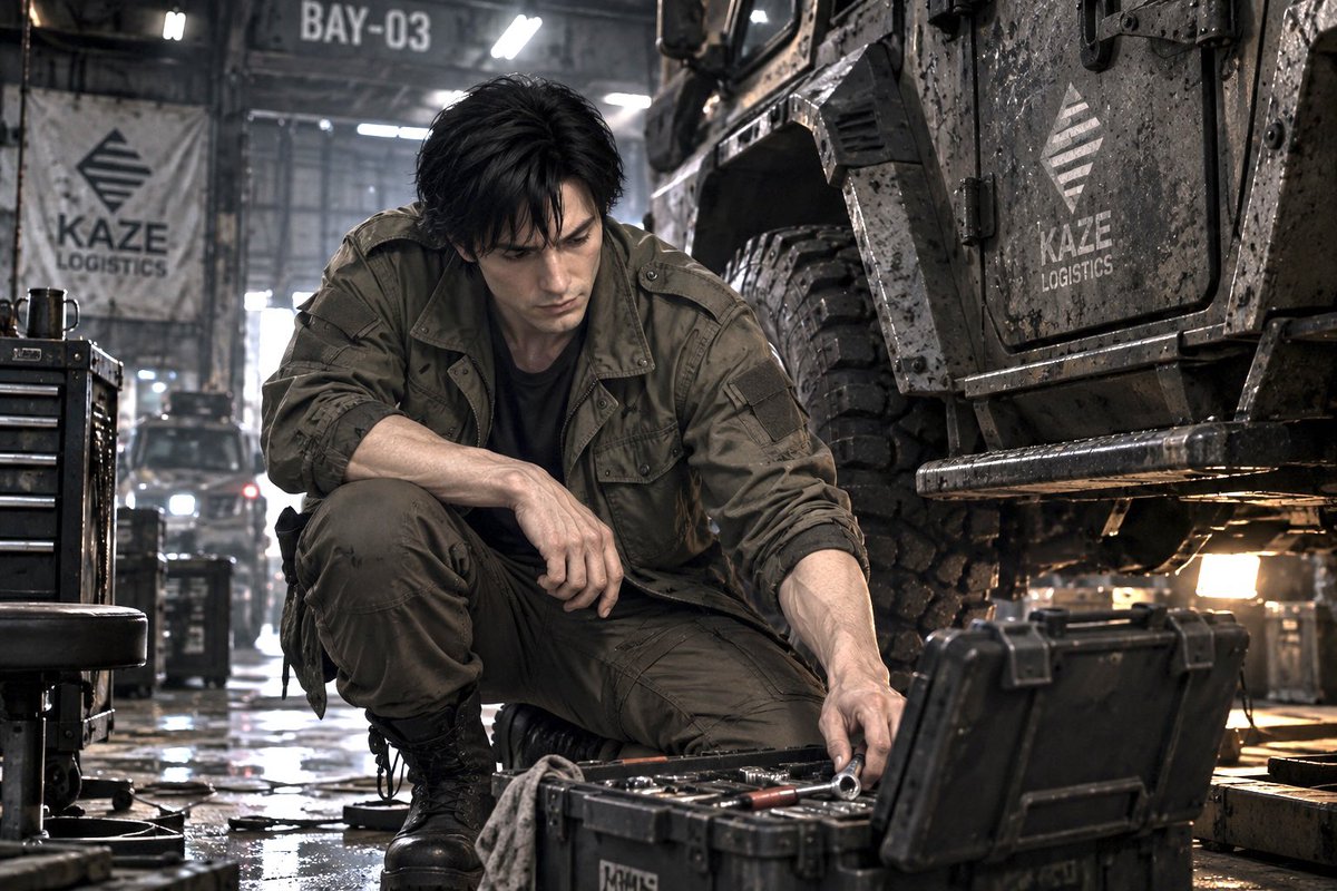Sci-Fi Logistics Garage Mechanic