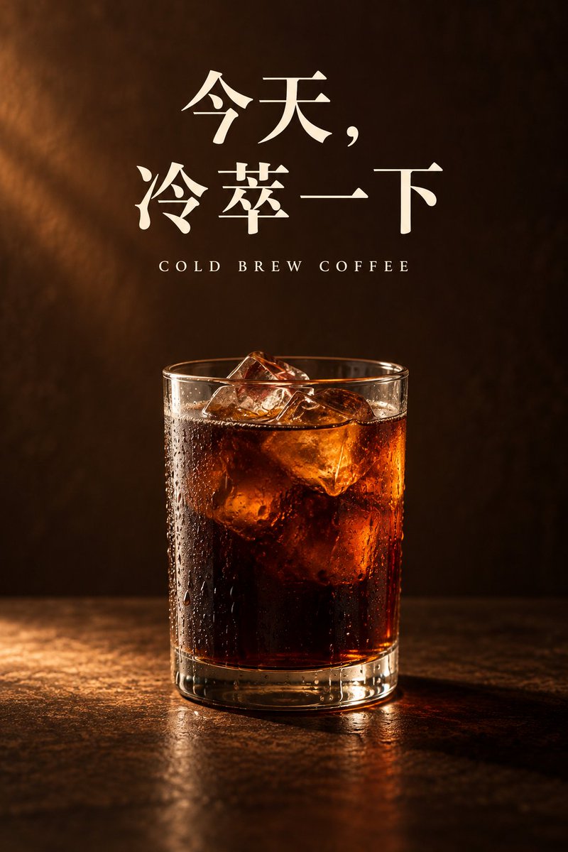 Moody Cold Brew Coffee Poster example