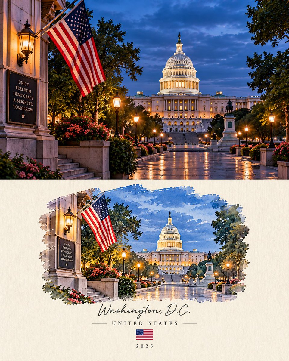 Washington DC Travel Postcard