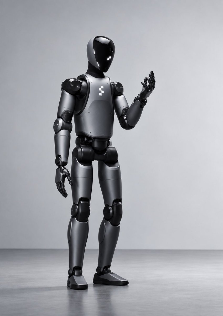Sleek Gray Humanoid Robot example