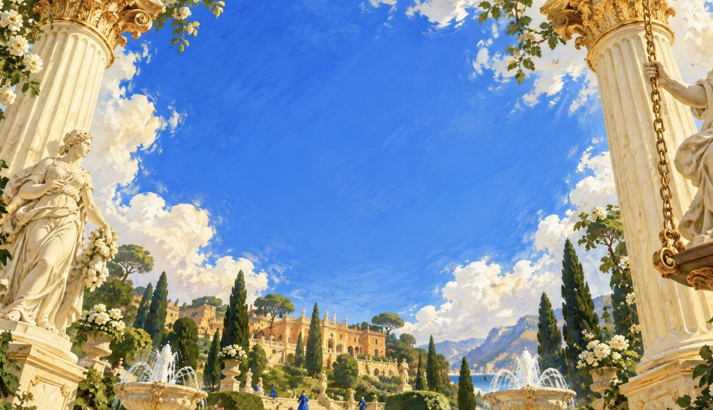 Classical Mediterranean Palace Garden example
