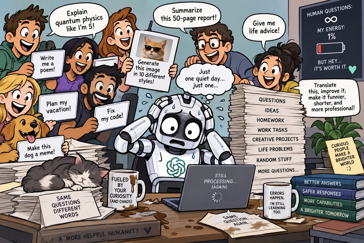 Funny Cartoon About AI Trends Prompt