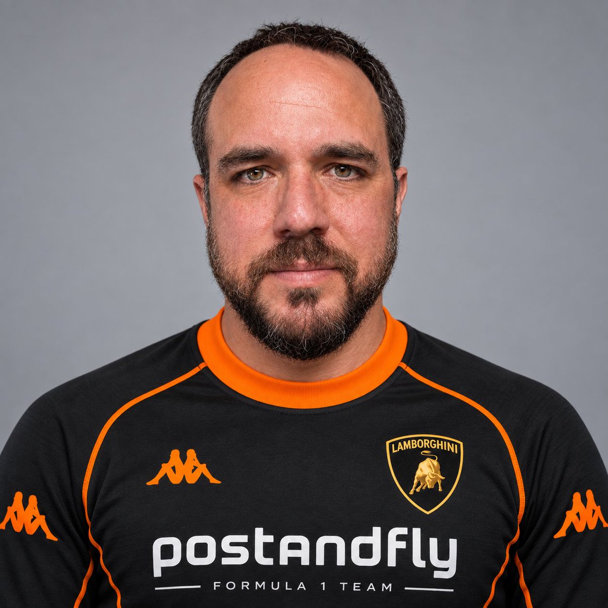 Man in Postandfly Racing Shirt