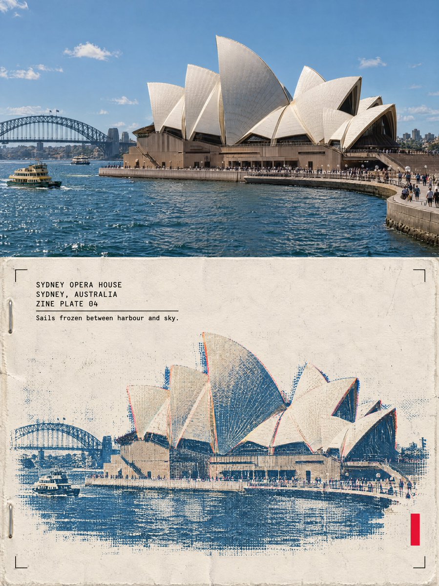Risograph Architecture Poster example