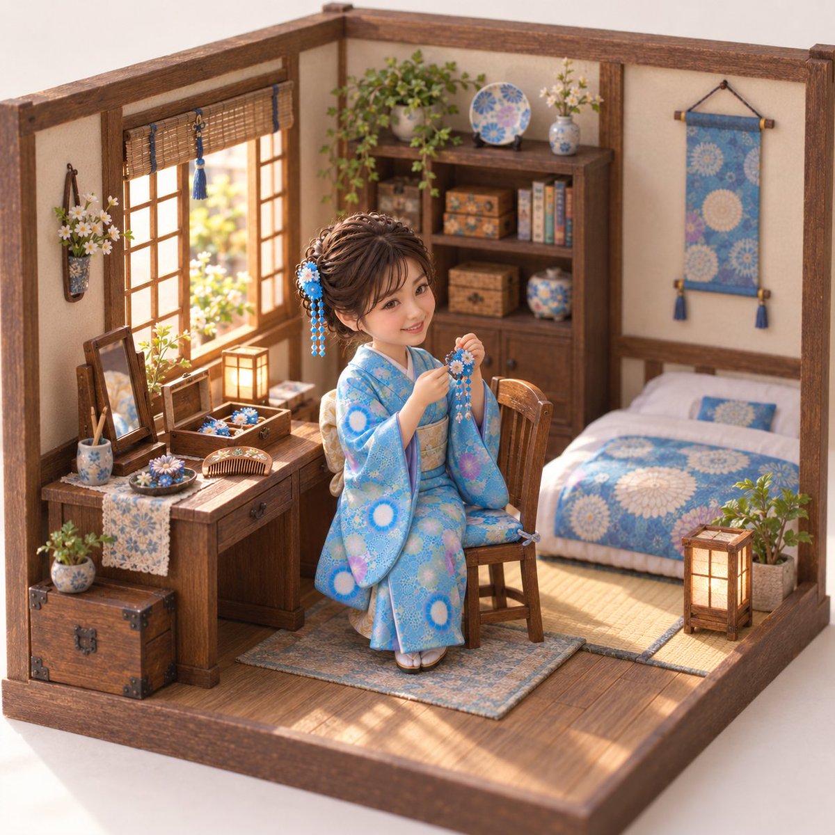 Miniature Japanese Room Diorama
