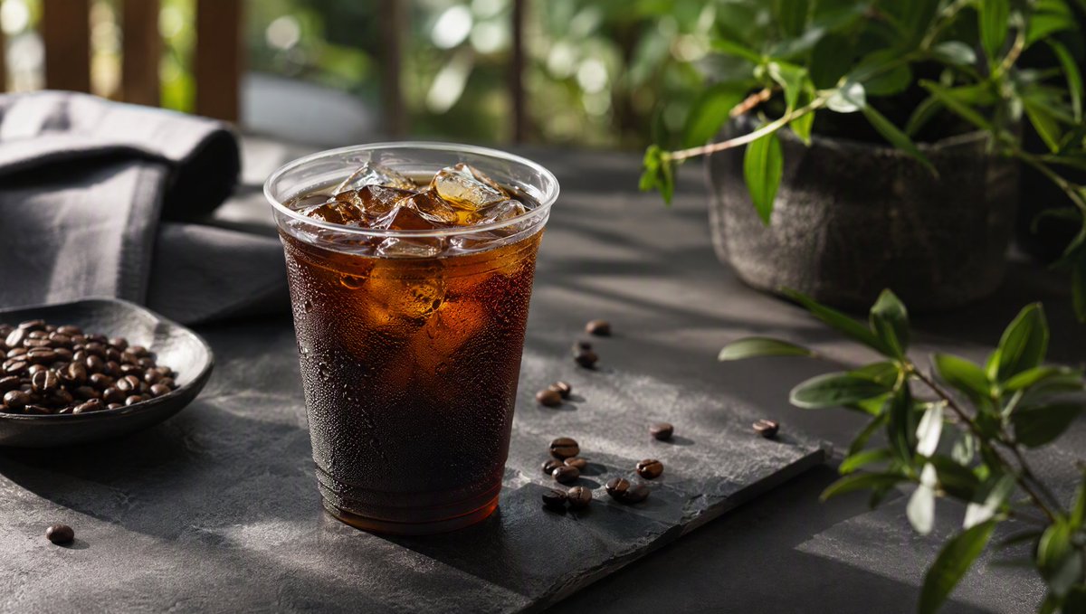Iced Coffee Ad Photo Transformation example
