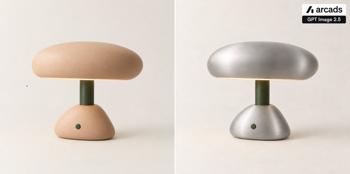Side-by-Side Lamp Material Edit example