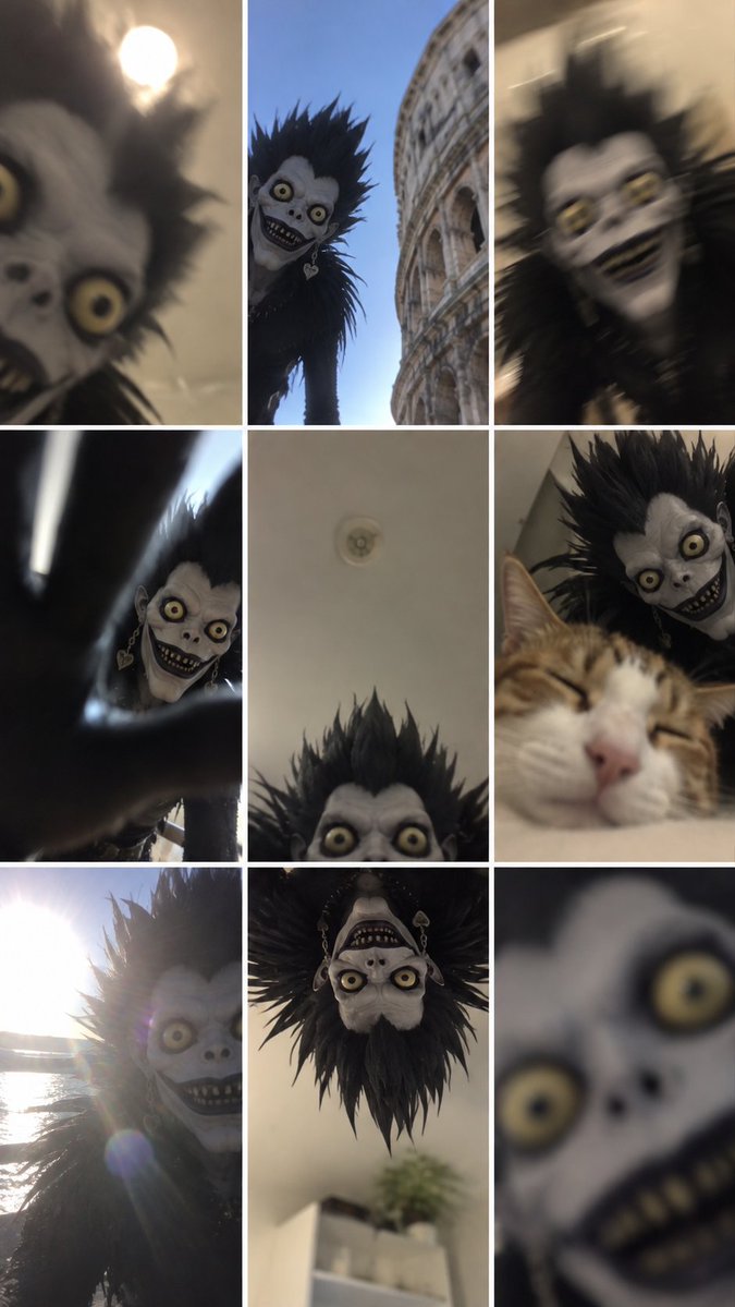 Ryuk Selfie Camera Roll Collage example
