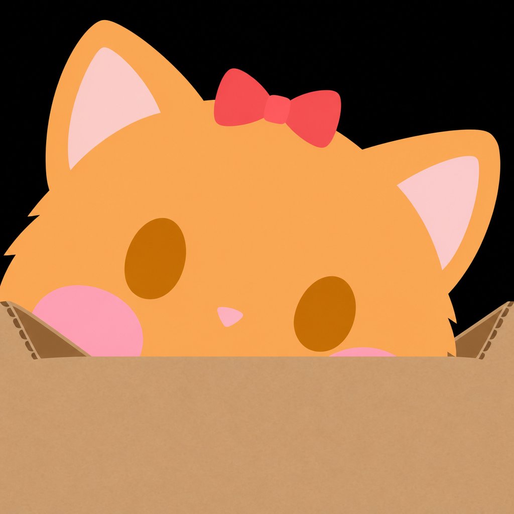 Cute Orange Cat in Box example