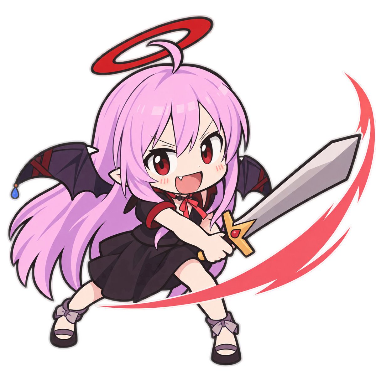 Chibi Vampire Girl Illustration example