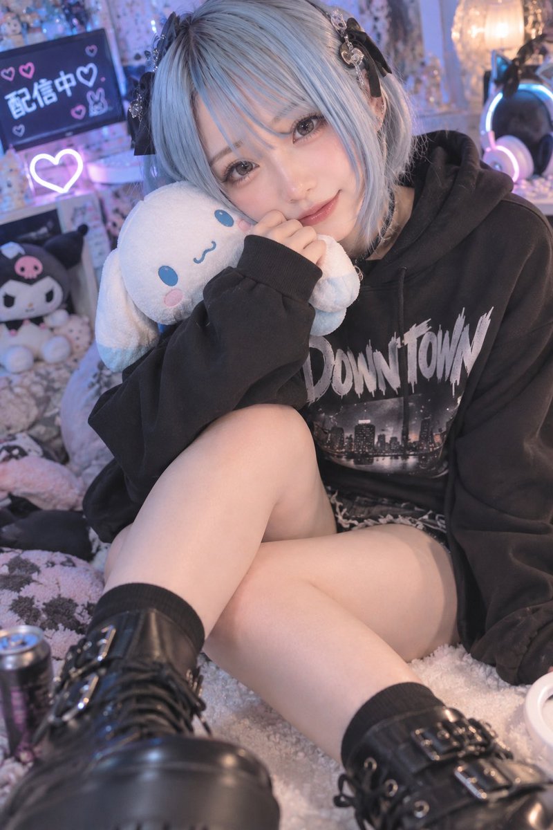 Two Girls Hugging Kuromi Plush example