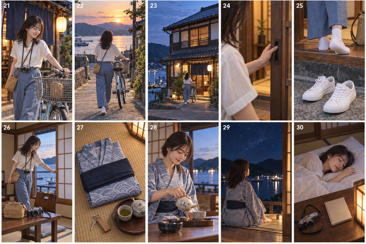 Travel Vlog Storyboard Grid