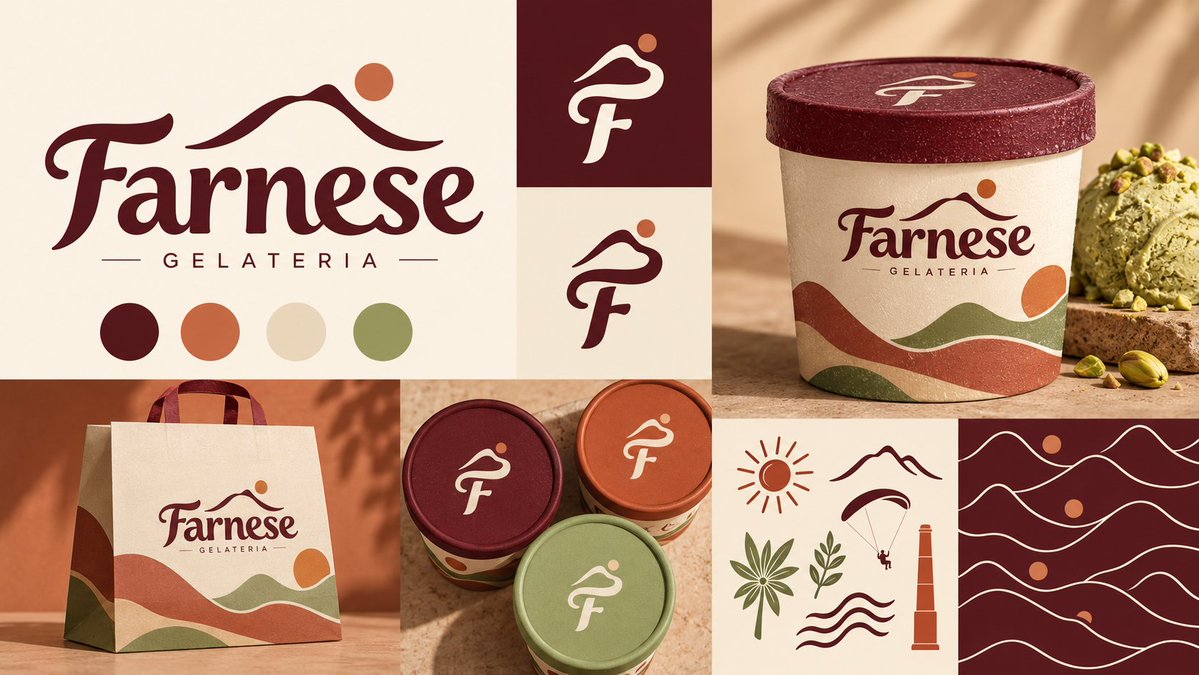 Farnese Gelateria Brand Board