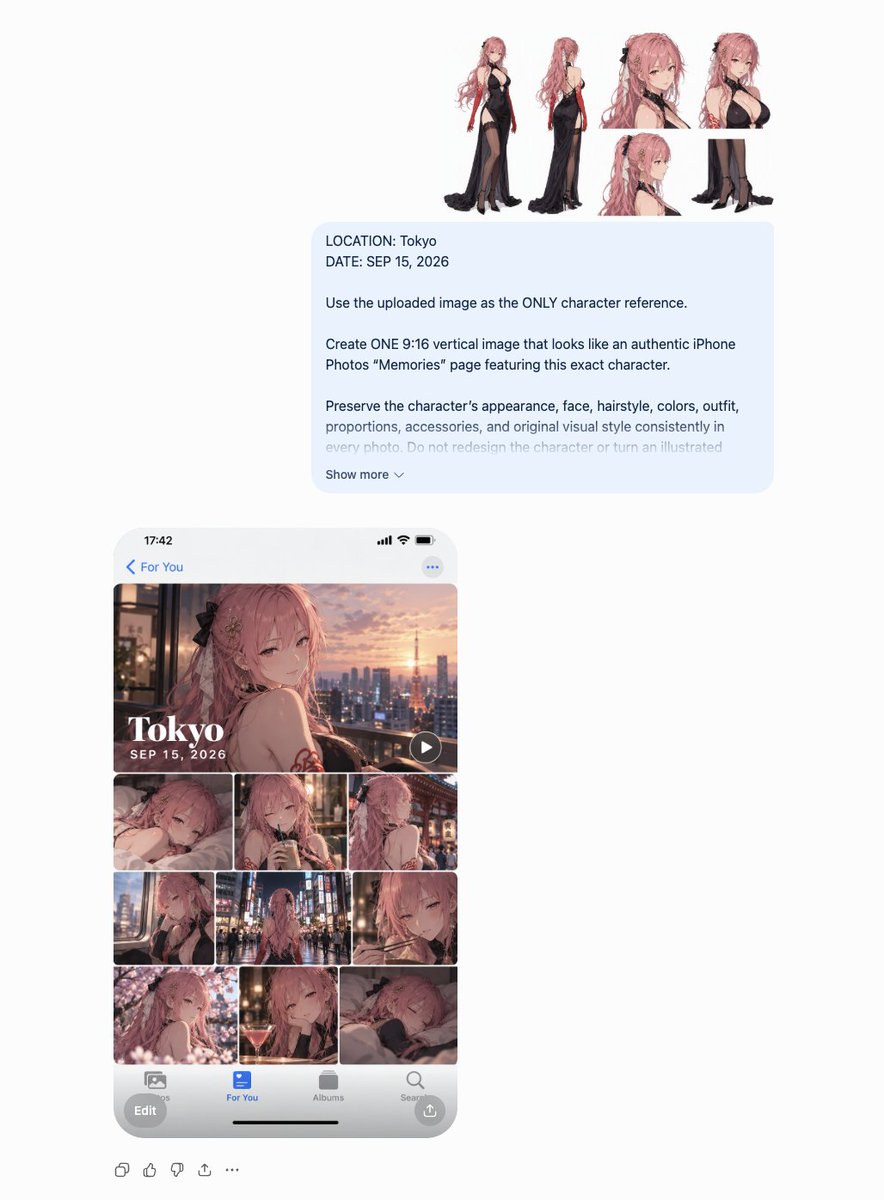 GPT Image 2.5 Tokyo Memories prompt example
