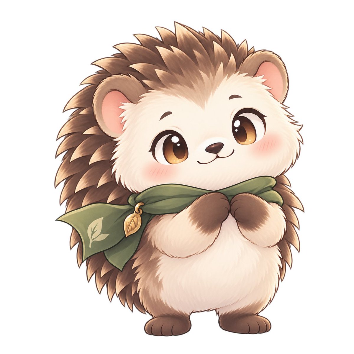 Cute Hedgehog Mascot Illustration