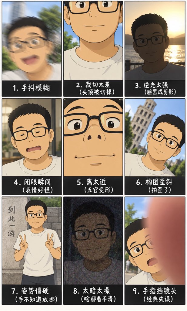 Amateur Photo Failures Grid