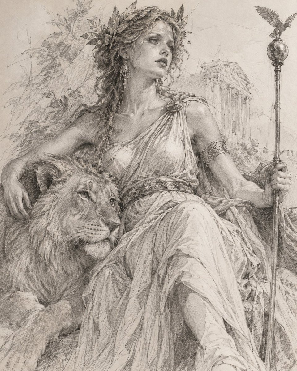 Ancient Greek Goddess Sketch