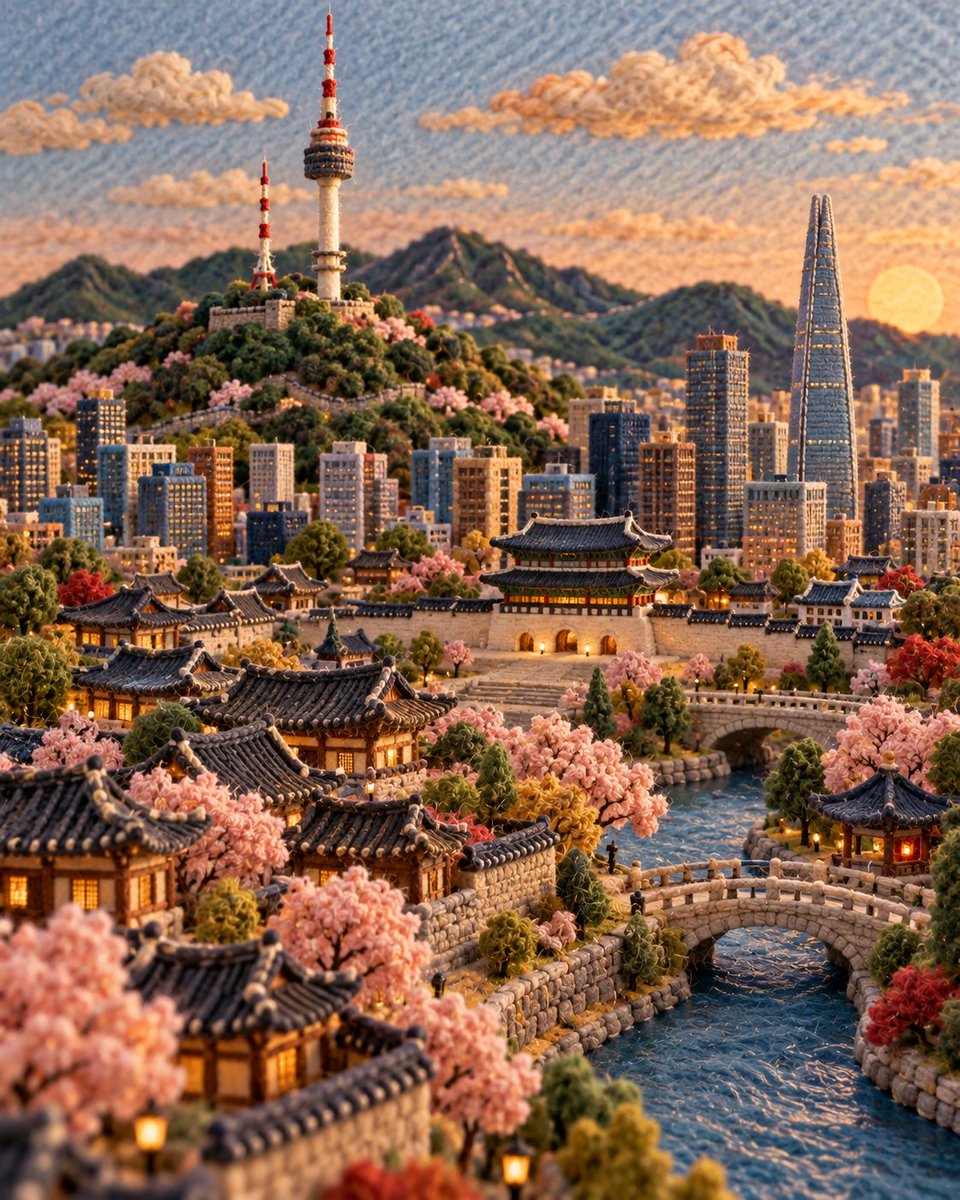 Miniature City Artwork Prompt example