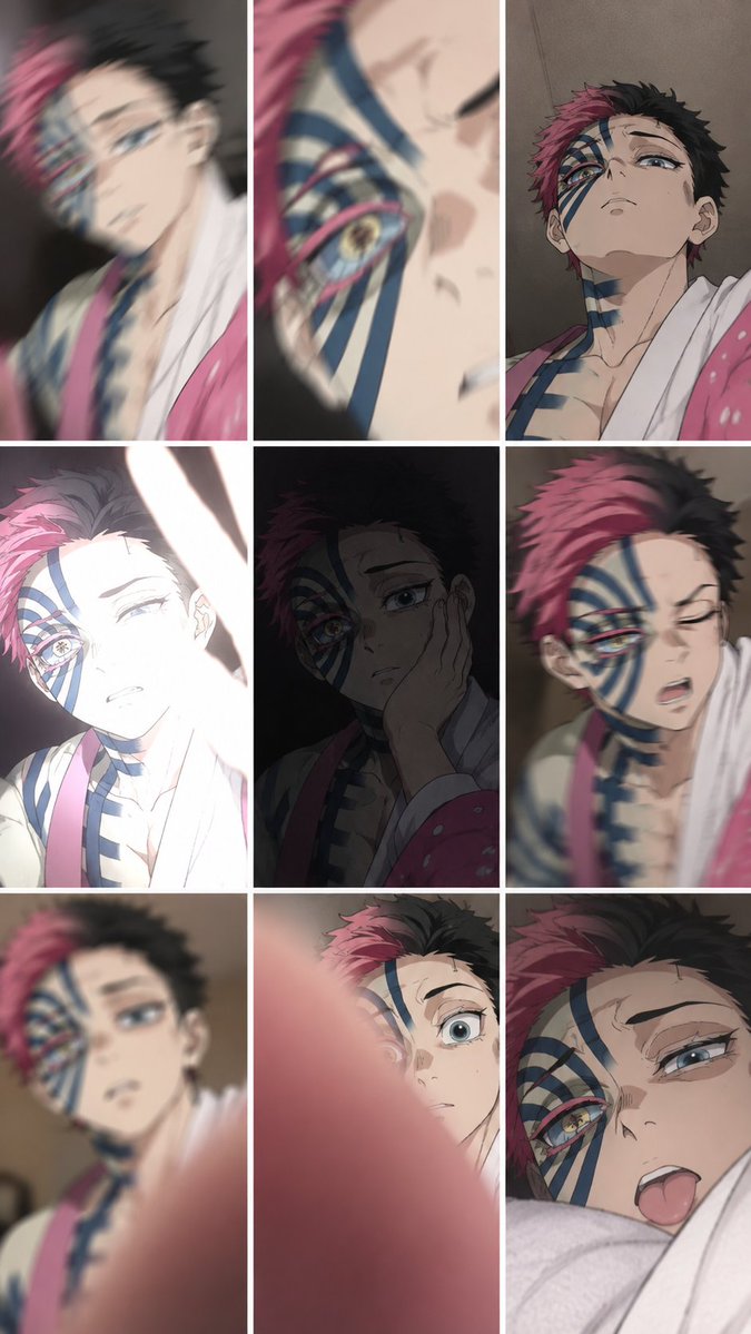 Gyutaro Anime Expression Collage
