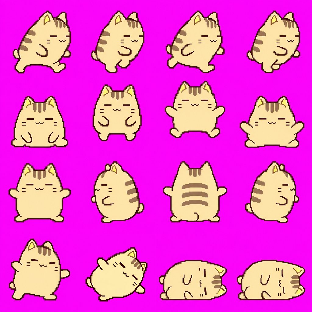 Pixel Art Character Sprite Sheet